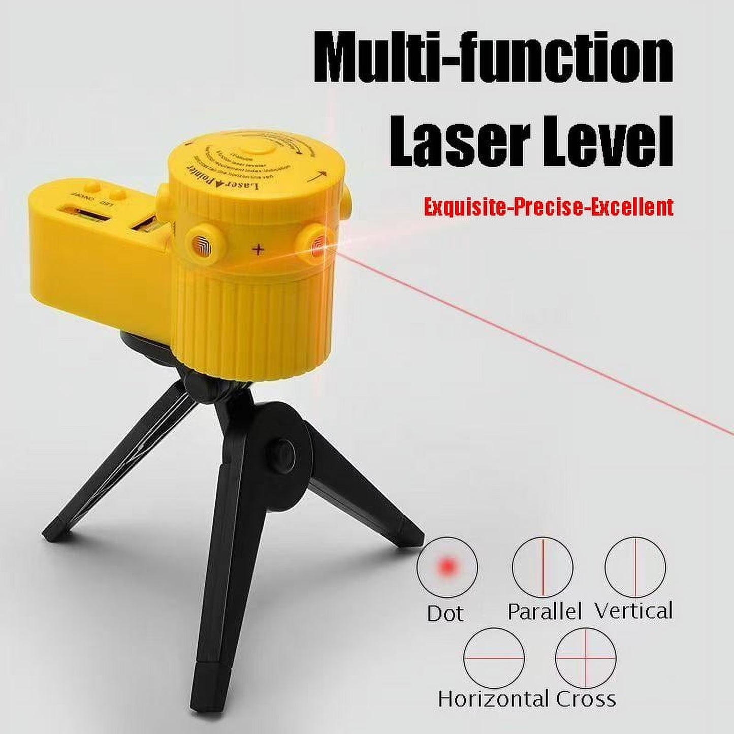 Black Laser Level Line Projector with Tripod Mount
