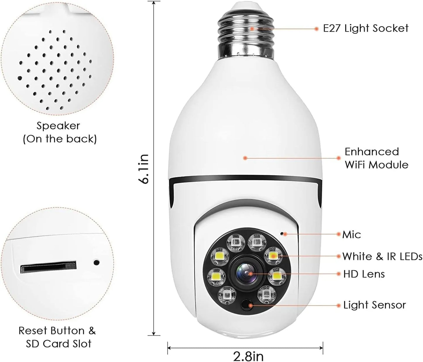 360-degree smart flashlight camera