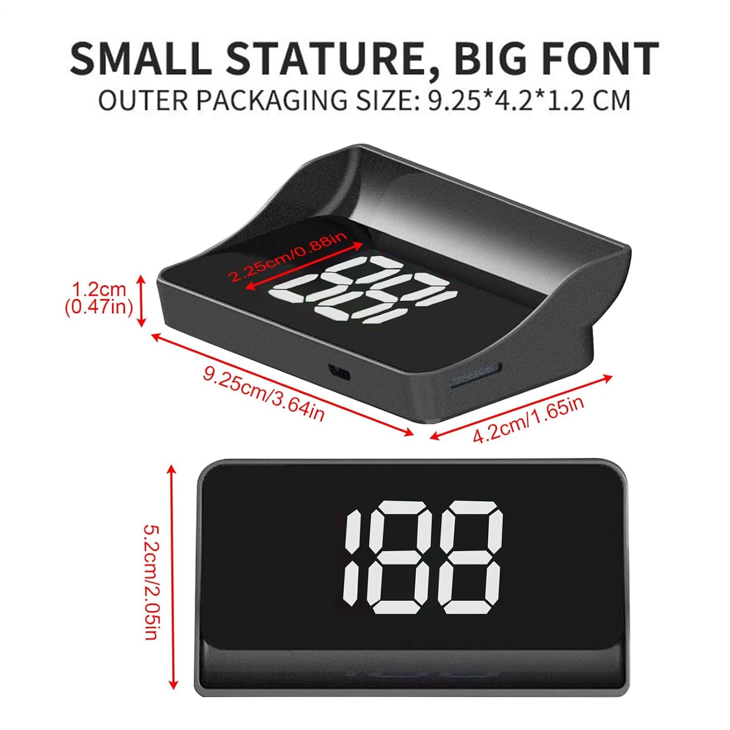 Digital speedometer with large display