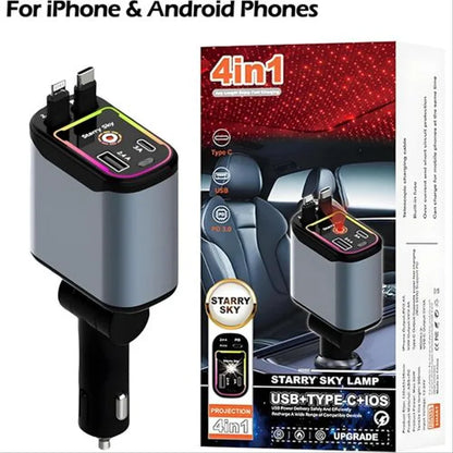 120W Professional Car Charger with LED Light