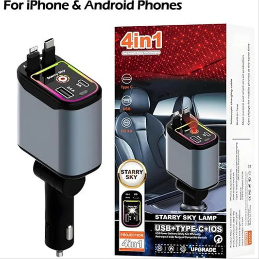 120W Professional Car Charger with LED Light