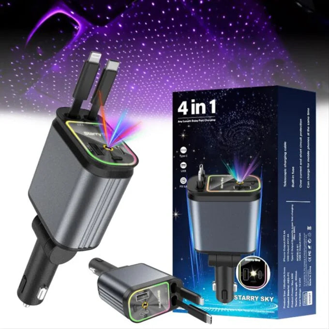 120W Professional Car Charger with LED Light