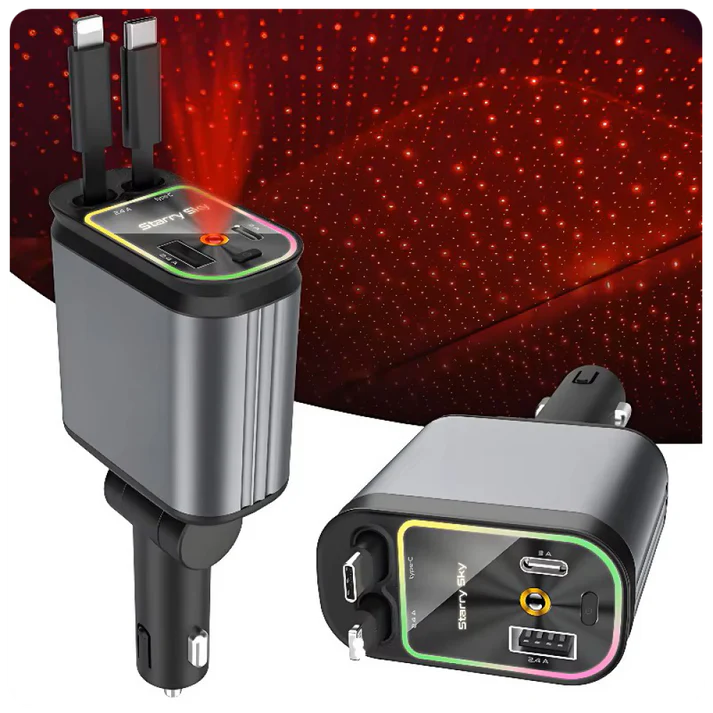120W Professional Car Charger with LED Light